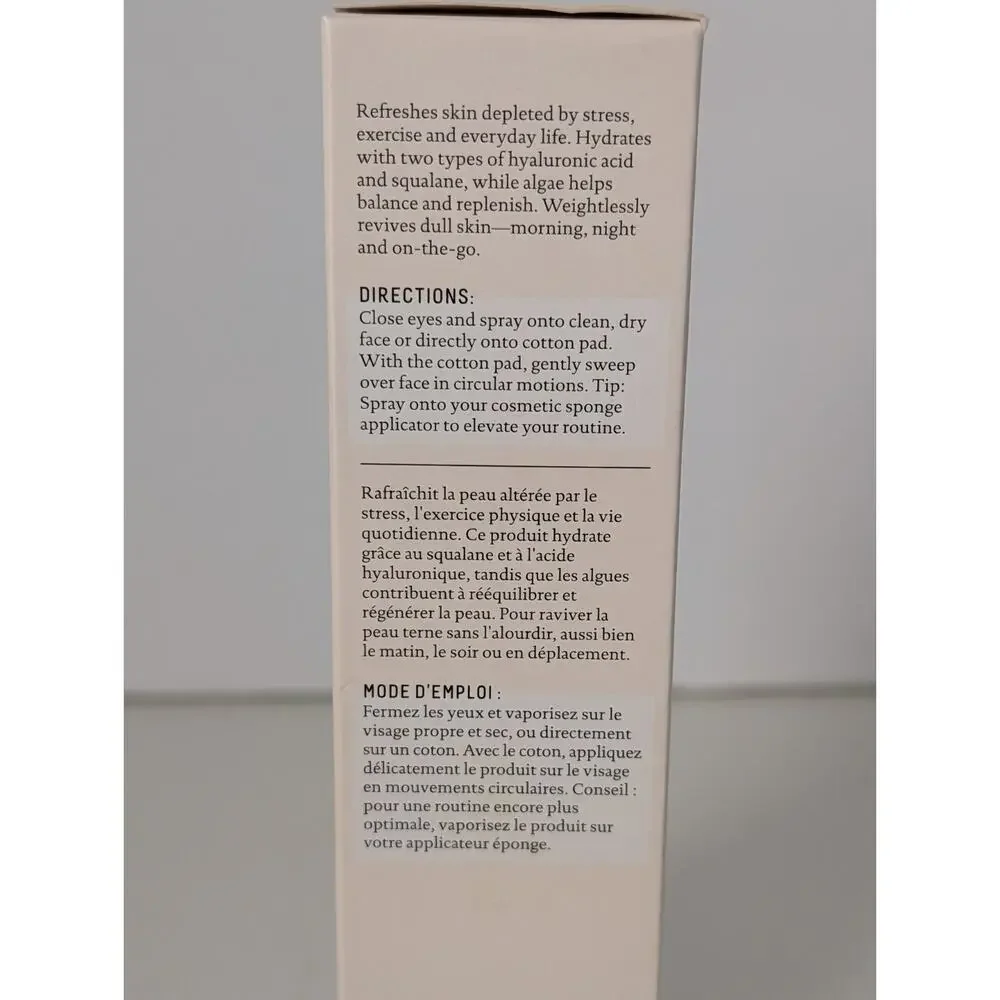 Biossance Squalane Hyaluronic Toning Mist 75ml Hydrating Face Spray New 2.5 oz